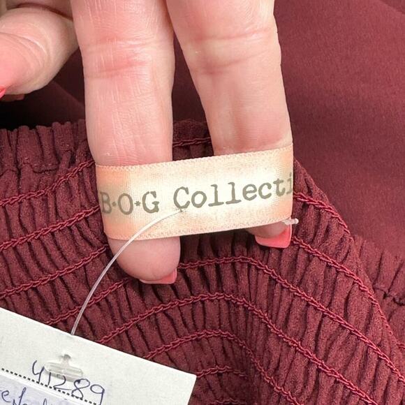 NWOT | B.O.G Collection | Sleeveless Jumpsuit | Burgundy | Small?? - Picture 7 of 13